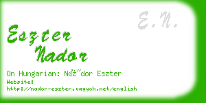 eszter nador business card